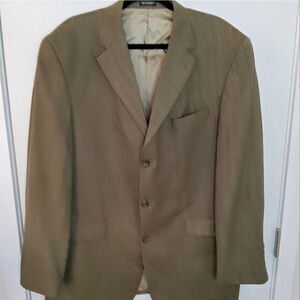 Oscar De La Renta Men's Vintage Wool Houndstooth Jacket Blazer Size 44L/XL(long)